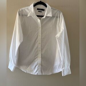 Ralph Lauren Black Label Elegant White Blouse With Embroidered Logo